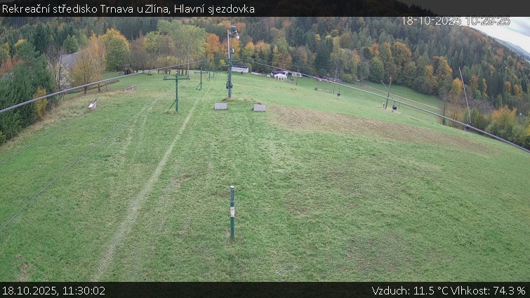 Rekreační středisko Trnava u Zlína - Hlavní sjezdovka - 18.10.2025 v 11:30 Rekreační středisko Trnava u Zlína - Hlavní sjezdovka - 18.10.2025 v 11:30