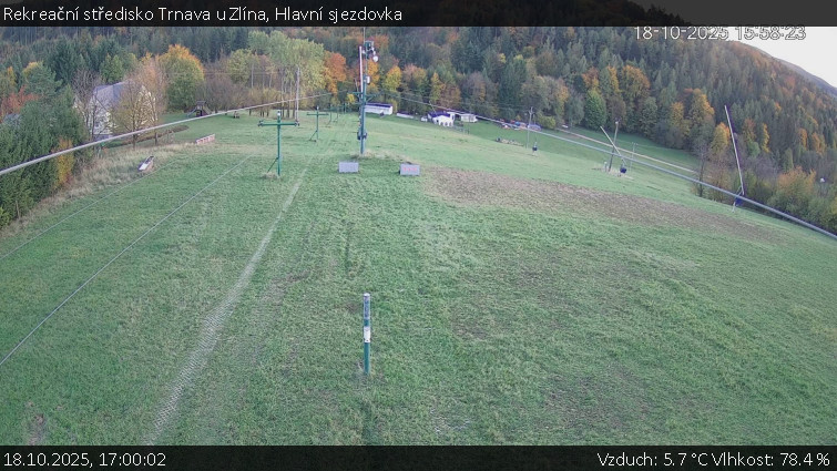 Rekreační středisko Trnava u Zlína - Hlavní sjezdovka - 18.10.2025 v 17:00 Rekreační středisko Trnava u Zlína - Hlavní sjezdovka - 18.10.2025 v 17:00