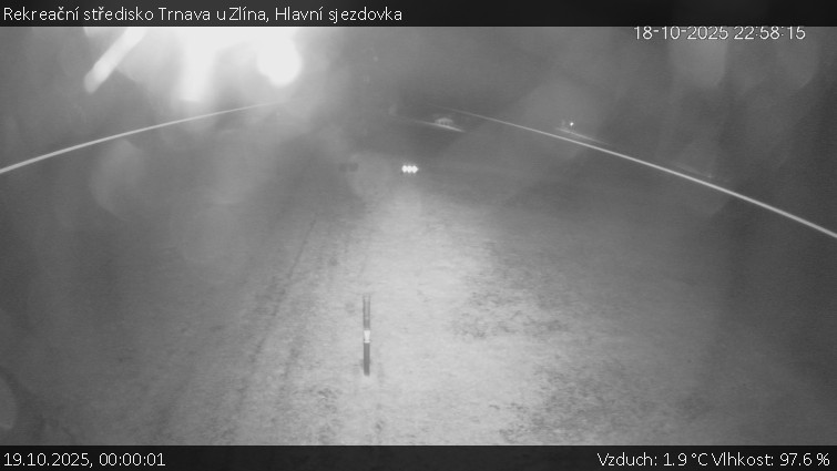Rekreační středisko Trnava u Zlína - Hlavní sjezdovka - 19.10.2025 v 00:00 Rekreační středisko Trnava u Zlína - Hlavní sjezdovka - 19.10.2025 v 00:00