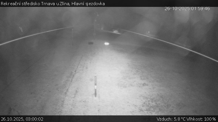 Rekreační středisko Trnava u Zlína - Hlavní sjezdovka - 26.10.2025 v 03:00 Rekreační středisko Trnava u Zlína - Hlavní sjezdovka - 26.10.2025 v 03:00