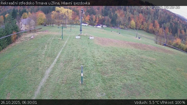 Rekreační středisko Trnava u Zlína - Hlavní sjezdovka - 26.10.2025 v 06:30 Rekreační středisko Trnava u Zlína - Hlavní sjezdovka - 26.10.2025 v 06:30
