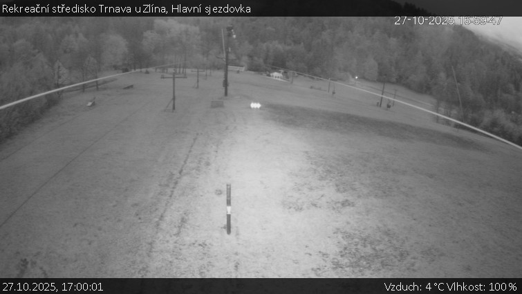 Rekreační středisko Trnava u Zlína - Hlavní sjezdovka - 27.10.2025 v 17:00 Rekreační středisko Trnava u Zlína - Hlavní sjezdovka - 27.10.2025 v 17:00