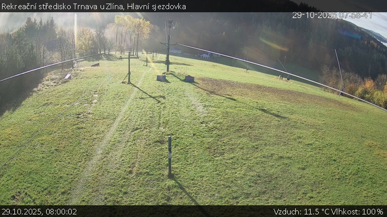 Rekreační středisko Trnava u Zlína - Hlavní sjezdovka - 29.10.2025 v 08:00 Rekreační středisko Trnava u Zlína - Hlavní sjezdovka - 29.10.2025 v 08:00