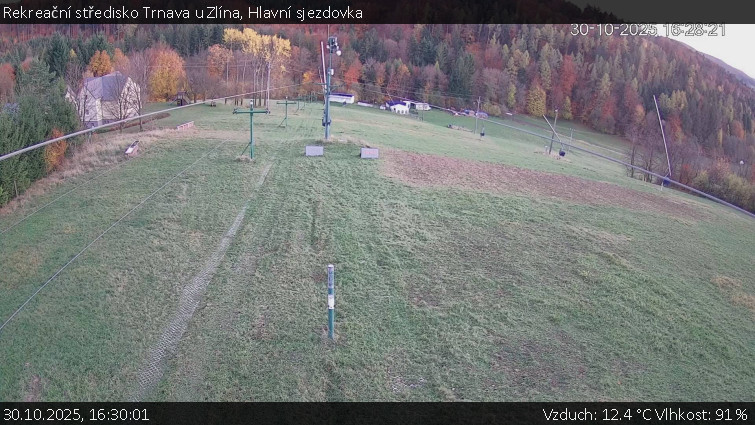 Rekreační středisko Trnava u Zlína - Hlavní sjezdovka - 30.10.2025 v 16:30 Rekreační středisko Trnava u Zlína - Hlavní sjezdovka - 30.10.2025 v 16:30