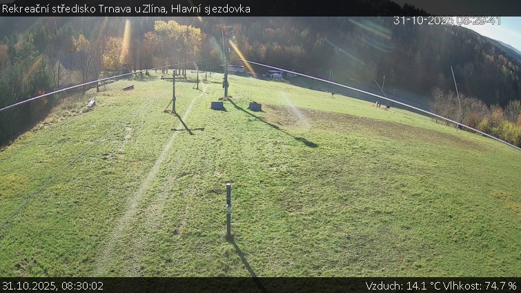 Rekreační středisko Trnava u Zlína - Hlavní sjezdovka - 31.10.2025 v 08:30 Rekreační středisko Trnava u Zlína - Hlavní sjezdovka - 31.10.2025 v 08:30