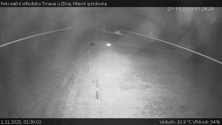 Rekreační středisko Trnava u Zlína - Hlavní sjezdovka - 1.11.2025 v 01:30 Rekreační středisko Trnava u Zlína - Hlavní sjezdovka - 1.11.2025 v 01:30