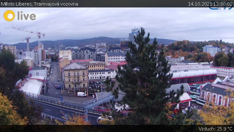 Město Liberec - Tramvajová vozovna - 14.10.2025 v 12:30 Město Liberec - Tramvajová vozovna - 14.10.2025 v 12:30