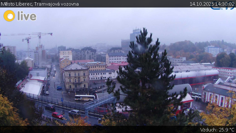 Město Liberec - Tramvajová vozovna - 14.10.2025 v 14:30 Město Liberec - Tramvajová vozovna - 14.10.2025 v 14:30