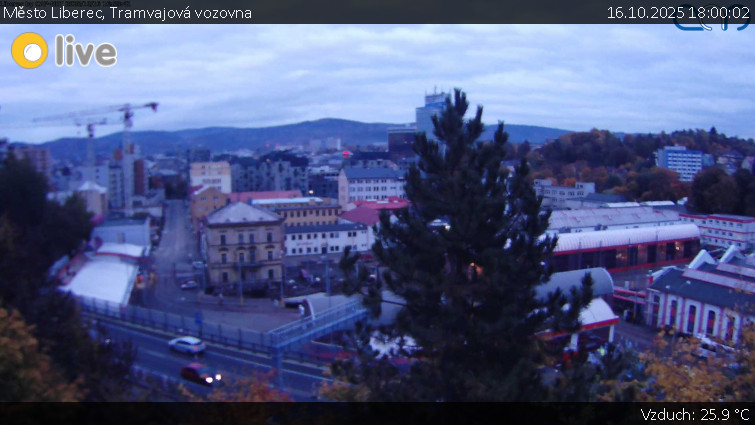 Město Liberec - Tramvajová vozovna - 16.10.2025 v 18:00 Město Liberec - Tramvajová vozovna - 16.10.2025 v 18:00