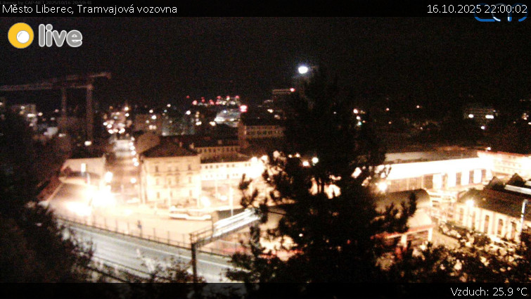 Město Liberec - Tramvajová vozovna - 16.10.2025 v 22:00 Město Liberec - Tramvajová vozovna - 16.10.2025 v 22:00