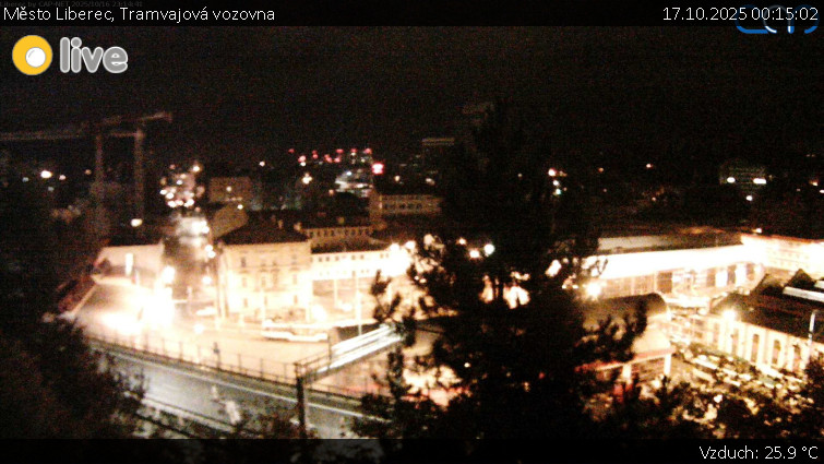 Město Liberec - Tramvajová vozovna - 17.10.2025 v 00:15 Město Liberec - Tramvajová vozovna - 17.10.2025 v 00:15
