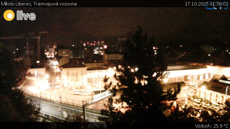 Město Liberec - Tramvajová vozovna - 17.10.2025 v 01:30 Město Liberec - Tramvajová vozovna - 17.10.2025 v 01:30