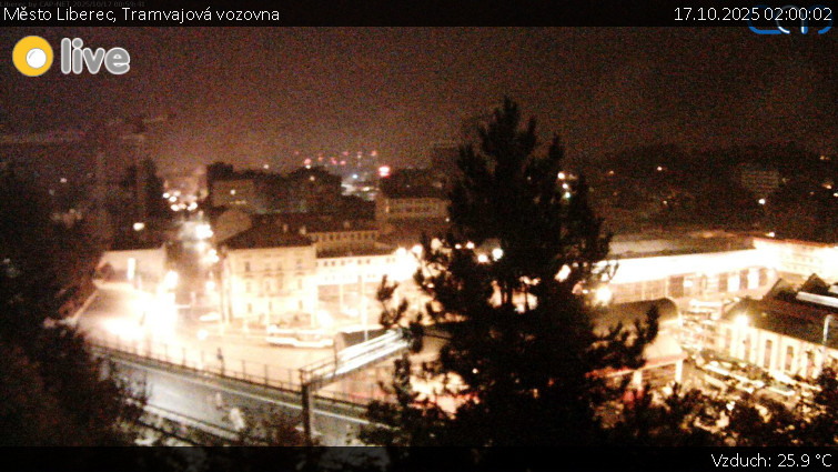 Město Liberec - Tramvajová vozovna - 17.10.2025 v 02:00 Město Liberec - Tramvajová vozovna - 17.10.2025 v 02:00