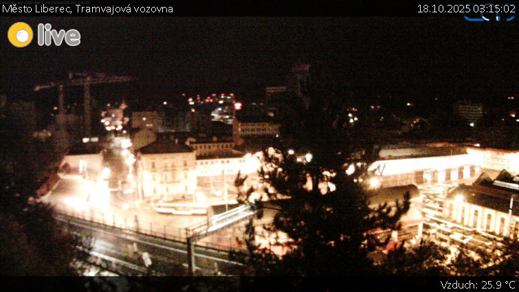 Město Liberec - Tramvajová vozovna - 18.10.2025 v 03:15 Město Liberec - Tramvajová vozovna - 18.10.2025 v 03:15