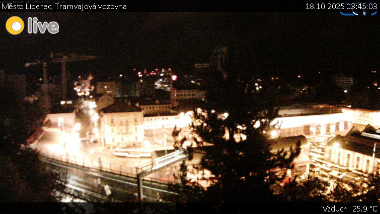 Město Liberec - Tramvajová vozovna - 18.10.2025 v 03:45 Město Liberec - Tramvajová vozovna - 18.10.2025 v 03:45