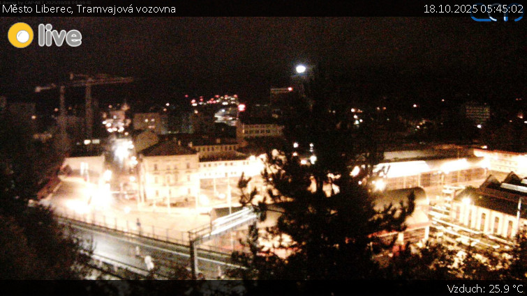 Město Liberec - Tramvajová vozovna - 18.10.2025 v 05:45 Město Liberec - Tramvajová vozovna - 18.10.2025 v 05:45