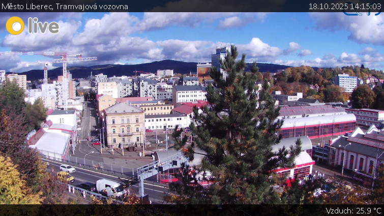 Město Liberec - Tramvajová vozovna - 18.10.2025 v 14:15 Město Liberec - Tramvajová vozovna - 18.10.2025 v 14:15