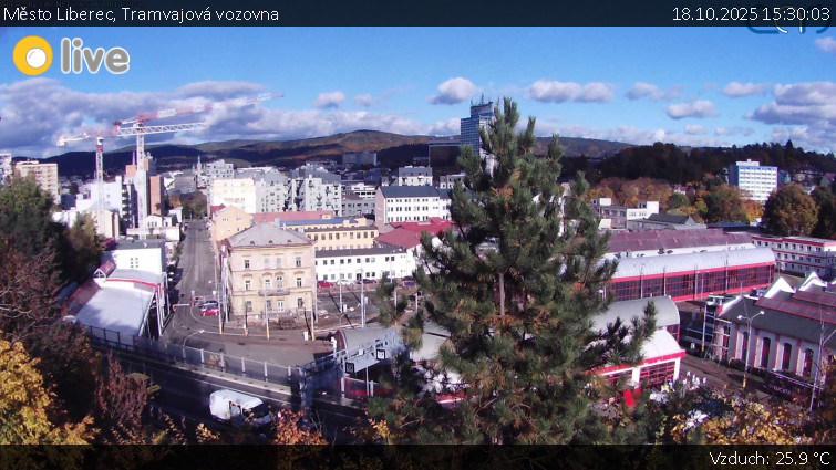 Město Liberec - Tramvajová vozovna - 18.10.2025 v 15:30 Město Liberec - Tramvajová vozovna - 18.10.2025 v 15:30