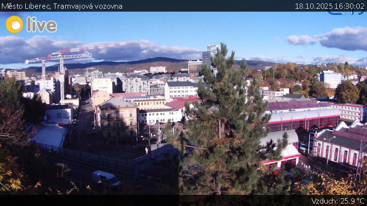 Město Liberec - Tramvajová vozovna - 18.10.2025 v 16:30 Město Liberec - Tramvajová vozovna - 18.10.2025 v 16:30