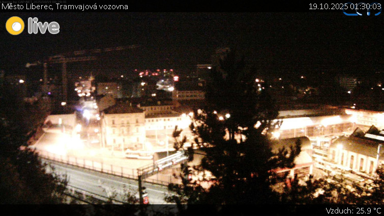 Město Liberec - Tramvajová vozovna - 19.10.2025 v 01:30 Město Liberec - Tramvajová vozovna - 19.10.2025 v 01:30