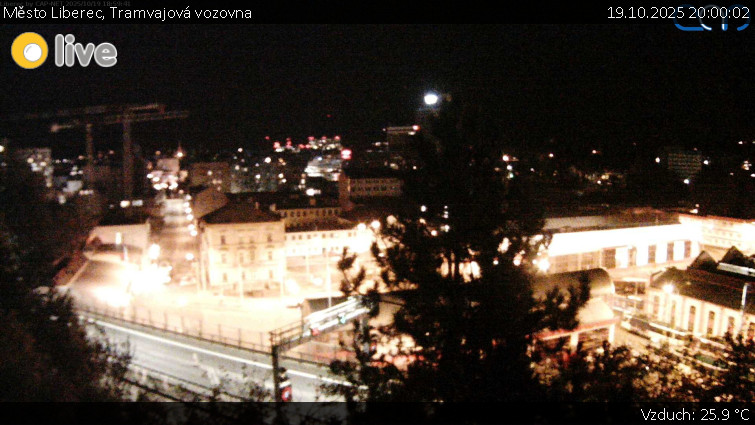 Město Liberec - Tramvajová vozovna - 19.10.2025 v 20:00 Město Liberec - Tramvajová vozovna - 19.10.2025 v 20:00