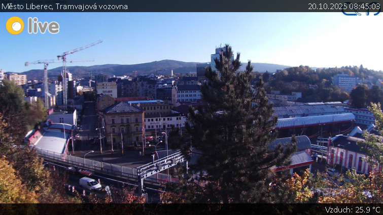 Město Liberec - Tramvajová vozovna - 20.10.2025 v 08:45 Město Liberec - Tramvajová vozovna - 20.10.2025 v 08:45