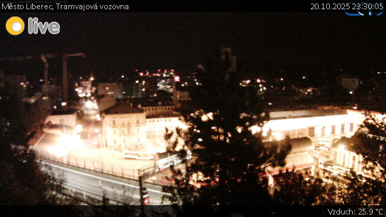 Město Liberec - Tramvajová vozovna - 20.10.2025 v 23:30 Město Liberec - Tramvajová vozovna - 20.10.2025 v 23:30