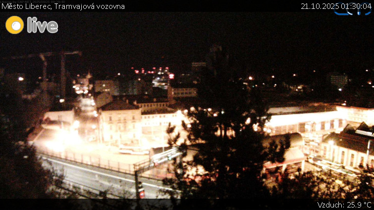 Město Liberec - Tramvajová vozovna - 21.10.2025 v 01:30 Město Liberec - Tramvajová vozovna - 21.10.2025 v 01:30