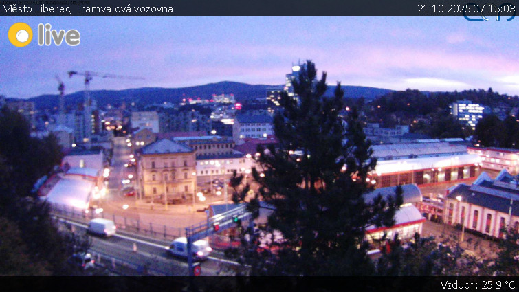 Město Liberec - Tramvajová vozovna - 21.10.2025 v 07:15 Město Liberec - Tramvajová vozovna - 21.10.2025 v 07:15