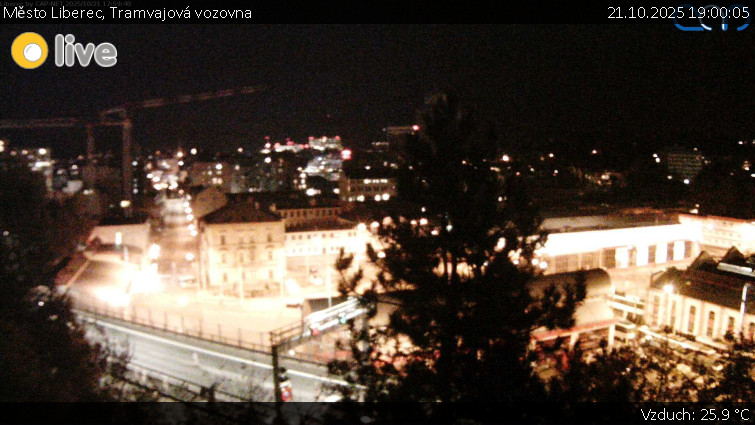 Město Liberec - Tramvajová vozovna - 21.10.2025 v 19:00 Město Liberec - Tramvajová vozovna - 21.10.2025 v 19:00