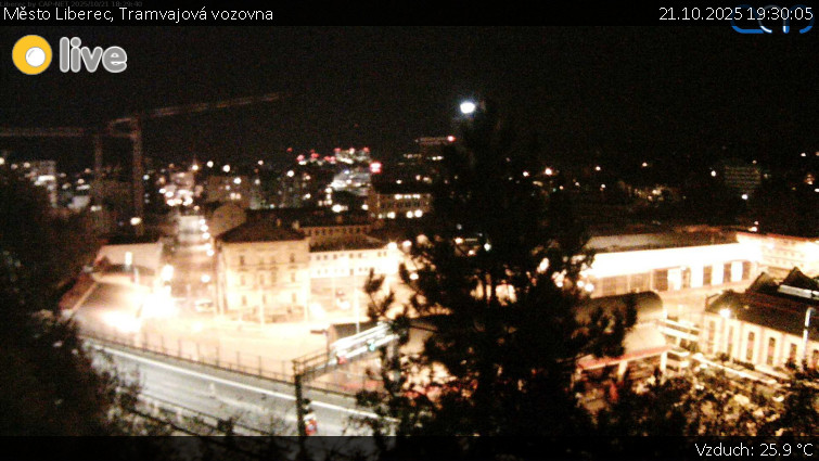 Město Liberec - Tramvajová vozovna - 21.10.2025 v 19:30 Město Liberec - Tramvajová vozovna - 21.10.2025 v 19:30
