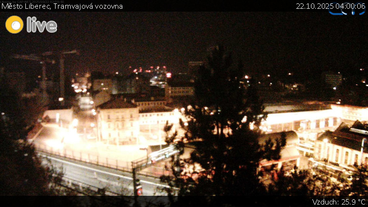 Město Liberec - Tramvajová vozovna - 22.10.2025 v 04:00 Město Liberec - Tramvajová vozovna - 22.10.2025 v 04:00