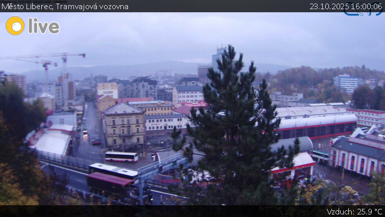Město Liberec - Tramvajová vozovna - 23.10.2025 v 16:00 Město Liberec - Tramvajová vozovna - 23.10.2025 v 16:00