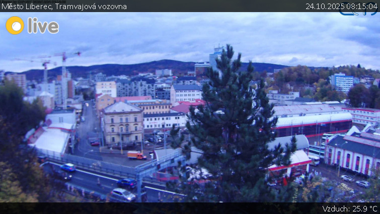 Město Liberec - Tramvajová vozovna - 24.10.2025 v 08:15 Město Liberec - Tramvajová vozovna - 24.10.2025 v 08:15