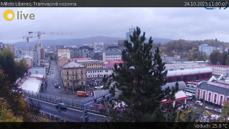 Město Liberec - Tramvajová vozovna - 24.10.2025 v 11:30 Město Liberec - Tramvajová vozovna - 24.10.2025 v 11:30