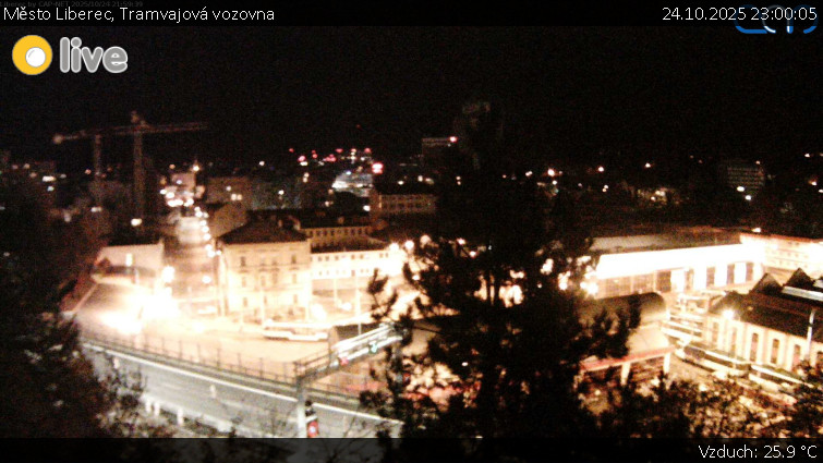 Město Liberec - Tramvajová vozovna - 24.10.2025 v 23:00 Město Liberec - Tramvajová vozovna - 24.10.2025 v 23:00