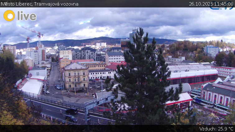 Město Liberec - Tramvajová vozovna - 26.10.2025 v 11:45 Město Liberec - Tramvajová vozovna - 26.10.2025 v 11:45
