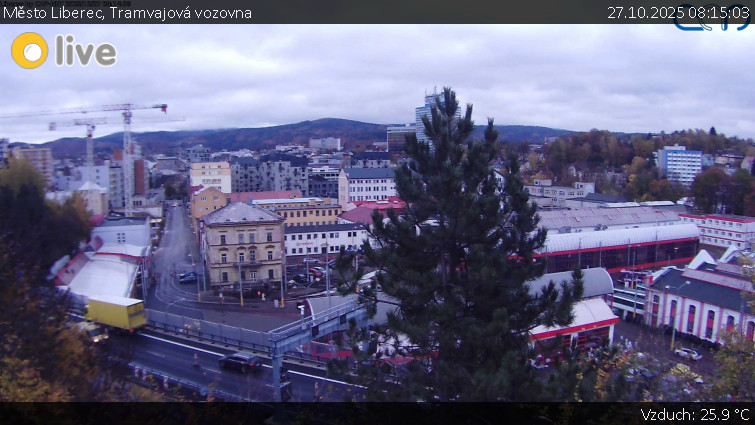 Město Liberec - Tramvajová vozovna - 27.10.2025 v 08:15 Město Liberec - Tramvajová vozovna - 27.10.2025 v 08:15