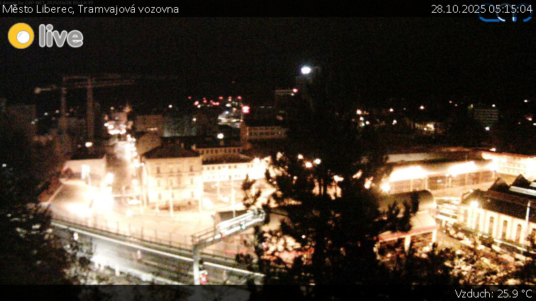 Město Liberec - Tramvajová vozovna - 28.10.2025 v 05:15 Město Liberec - Tramvajová vozovna - 28.10.2025 v 05:15