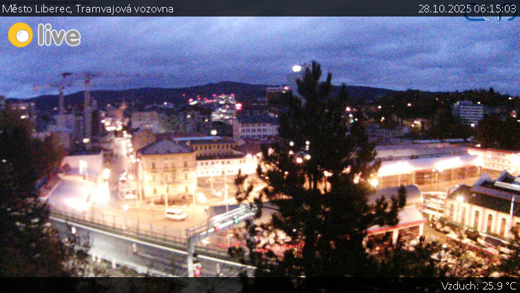 Město Liberec - Tramvajová vozovna - 28.10.2025 v 06:15 Město Liberec - Tramvajová vozovna - 28.10.2025 v 06:15