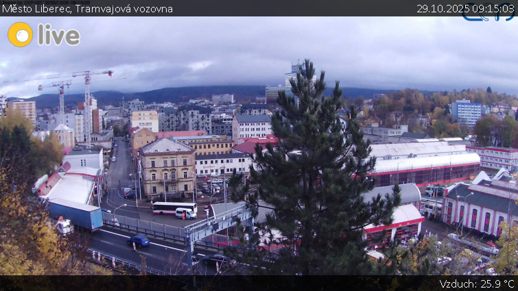 Město Liberec - Tramvajová vozovna - 29.10.2025 v 09:15 Město Liberec - Tramvajová vozovna - 29.10.2025 v 09:15