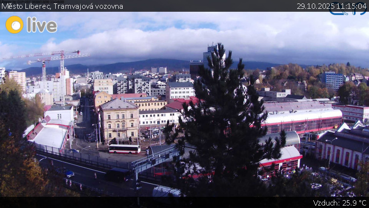 Město Liberec - Tramvajová vozovna - 29.10.2025 v 11:15 Město Liberec - Tramvajová vozovna - 29.10.2025 v 11:15