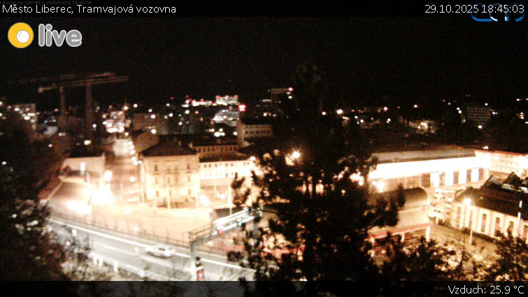 Město Liberec - Tramvajová vozovna - 29.10.2025 v 18:45 Město Liberec - Tramvajová vozovna - 29.10.2025 v 18:45