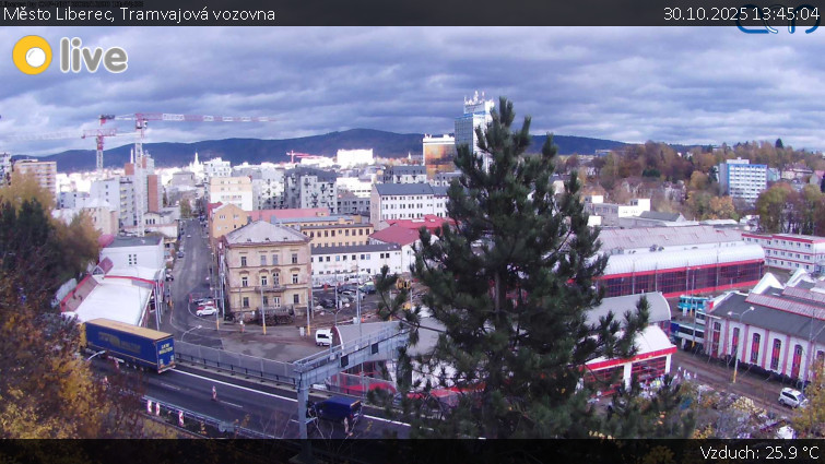 Město Liberec - Tramvajová vozovna - 30.10.2025 v 13:45 Město Liberec - Tramvajová vozovna - 30.10.2025 v 13:45