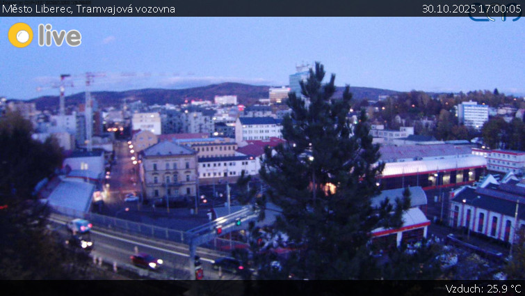 Město Liberec - Tramvajová vozovna - 30.10.2025 v 17:00 Město Liberec - Tramvajová vozovna - 30.10.2025 v 17:00