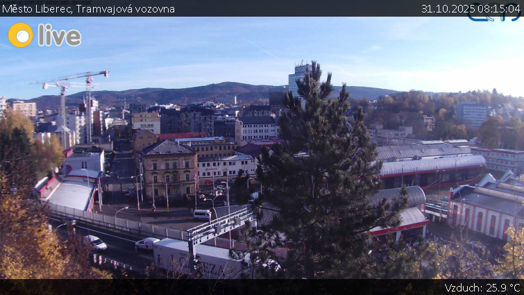 Město Liberec - Tramvajová vozovna - 31.10.2025 v 08:15 Město Liberec - Tramvajová vozovna - 31.10.2025 v 08:15