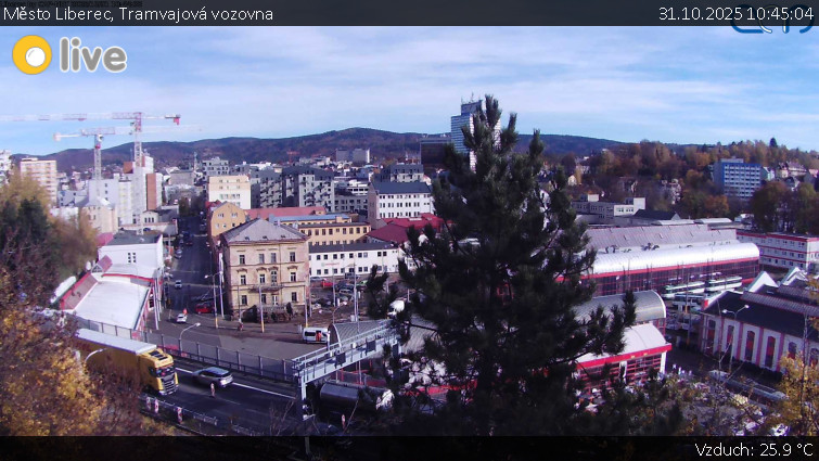 Město Liberec - Tramvajová vozovna - 31.10.2025 v 10:45 Město Liberec - Tramvajová vozovna - 31.10.2025 v 10:45