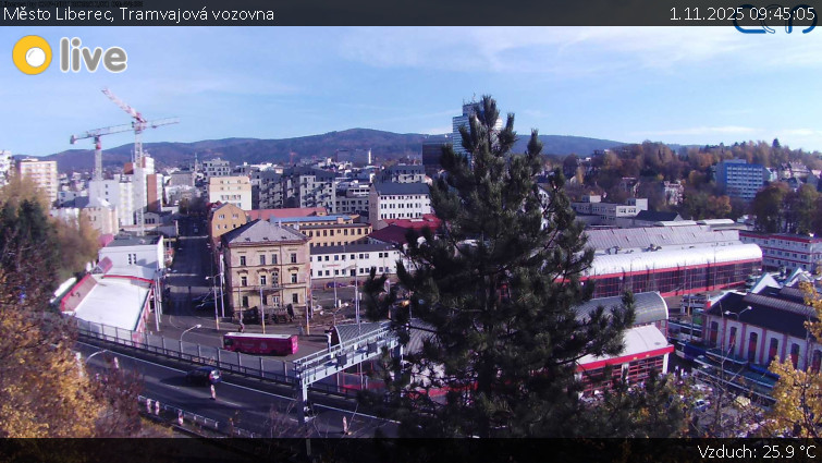 Město Liberec - Tramvajová vozovna - 1.11.2025 v 09:45 Město Liberec - Tramvajová vozovna - 1.11.2025 v 09:45