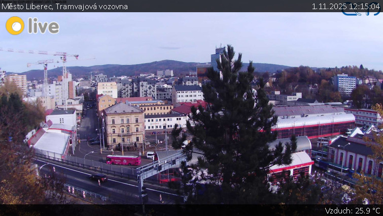 Město Liberec - Tramvajová vozovna - 1.11.2025 v 12:15 Město Liberec - Tramvajová vozovna - 1.11.2025 v 12:15