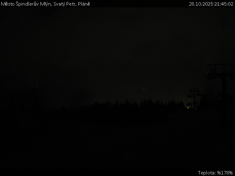 Město Špindlerův Mlýn - Svatý Petr, Pláně - 28.10.2025 v 21:45 Město Špindlerův Mlýn - Svatý Petr, Pláně - 28.10.2025 v 21:45